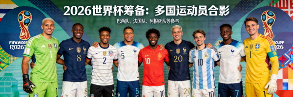 2026世界杯筹备新闻图片 - 多国足球运动员合影